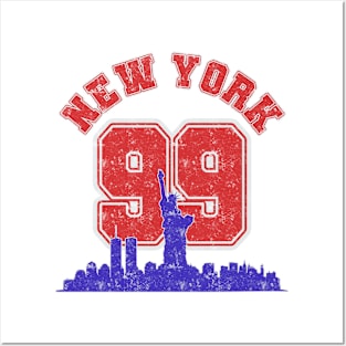 New York Vintage Varsity 99 Posters and Art